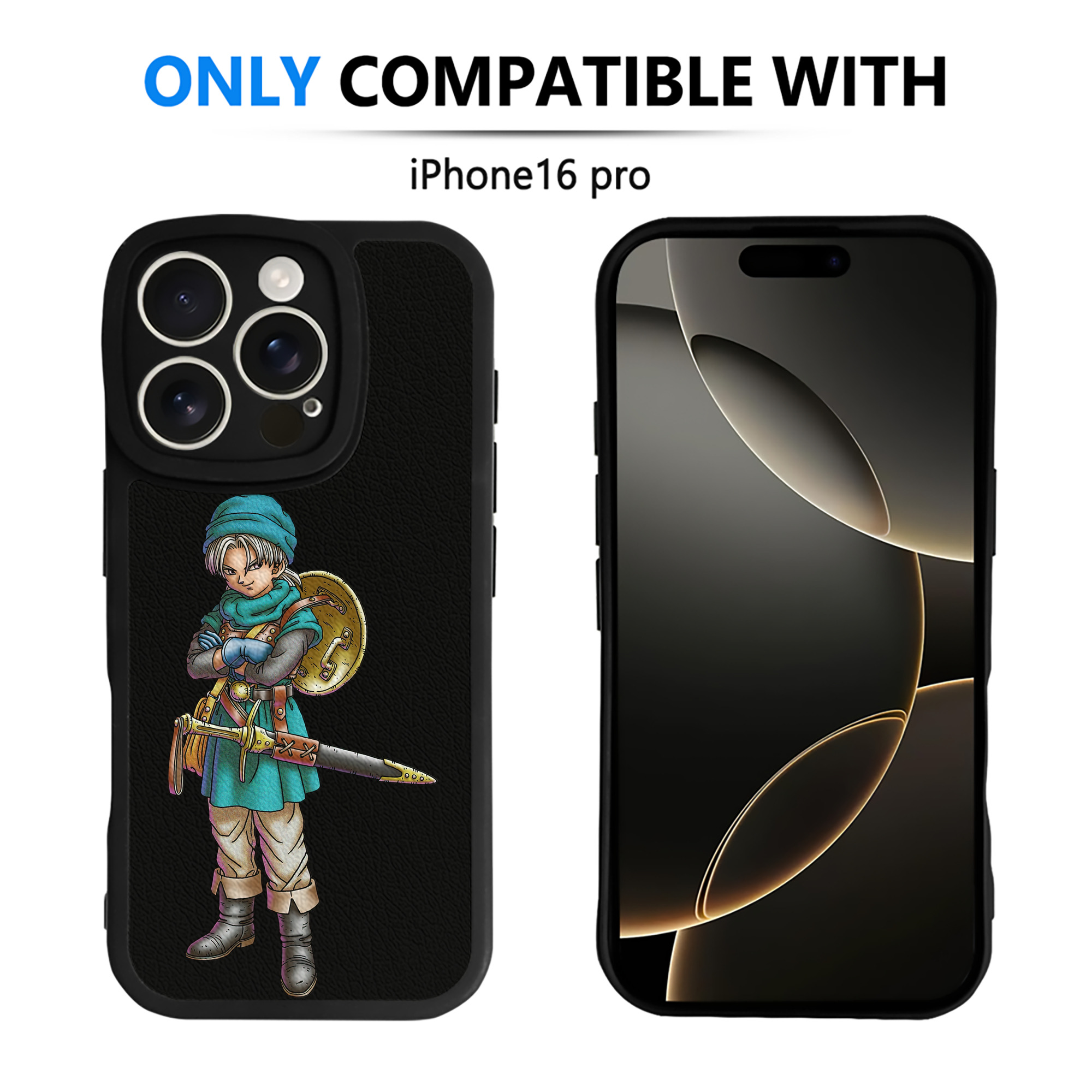 （画像用） ドラゴンクエスト Doragon Kuesuto Dragon Quest 【iPhone 16シリーズ対応】シリコンスマホケース（レザー調） 材質：シリコン